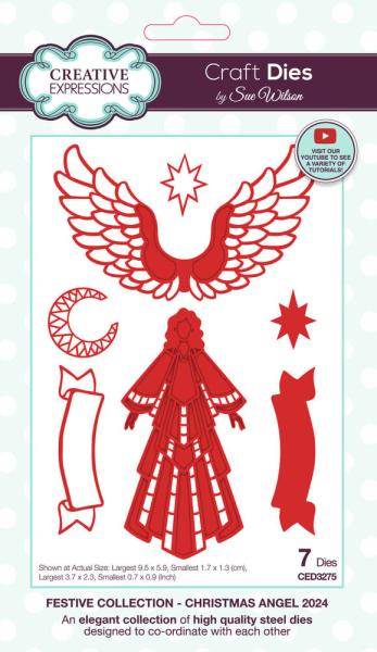 Creative Expressions - Stanzschablone "Festive Collection Christmas Angel 2024" Craft Dies Design by Sue Wilson