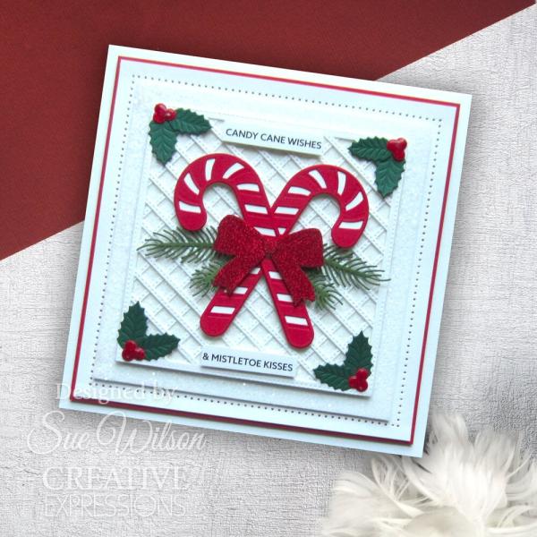 Creative Expressions - Stanzschablone "Festive Collection Pierced Lattice Background" Craft Dies Design by Sue Wilson
