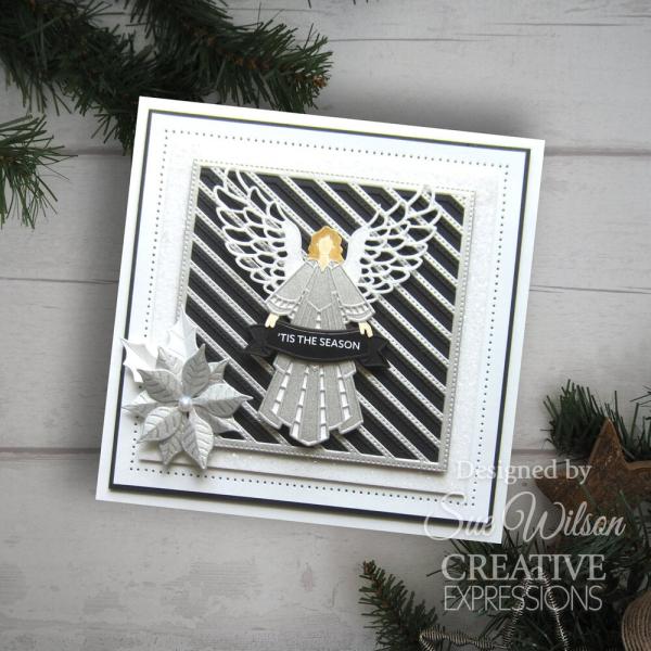 Creative Expressions - Stanzschablone "Festive Collection Pierced Lattice Background" Craft Dies Design by Sue Wilson