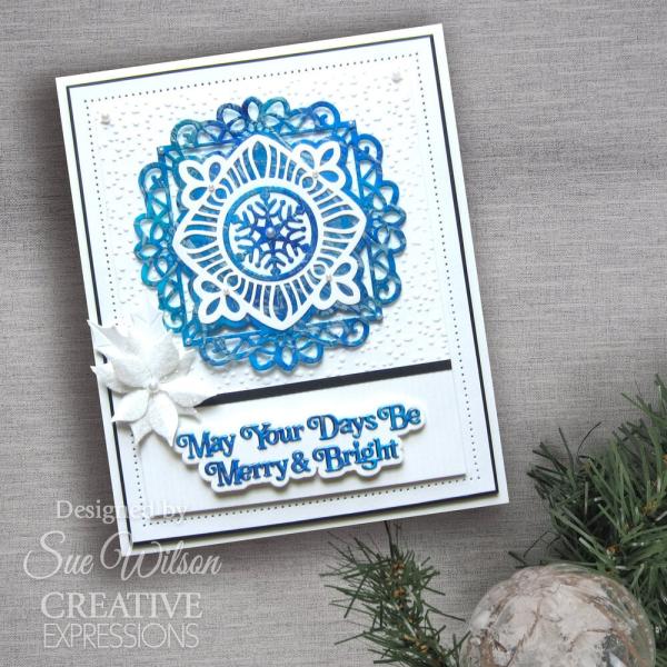 Creative Expressions - Stanzschablone "Festive Collection May Your Day Be Merry & Bright" Craft Dies Design by Sue Wilson