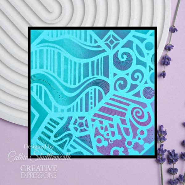 Creative Expressions - Schablone 6x6 Inch "Honeycomb" Stencil Design by Dora