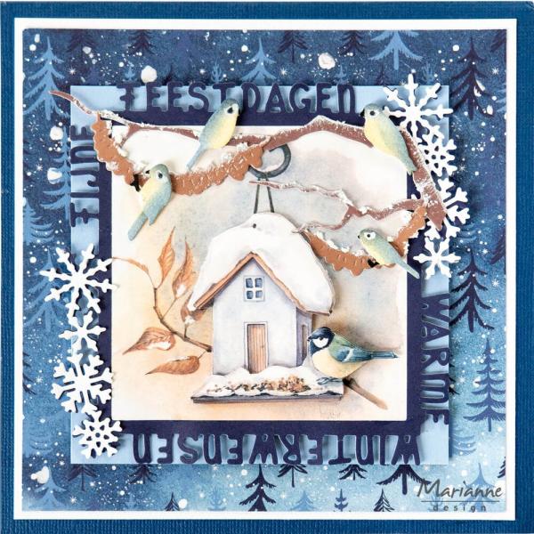 Marianne Design - Stanzschablone "Fijne Feestdagen Vierkant" Craftables Dies