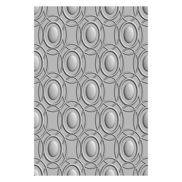 Sizzix - 3D Prägefolder "Cosmopolitan, Golden Rings" Embossing Folder Design by Stacey Park