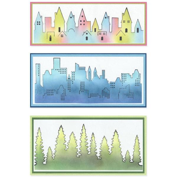 Sizzix - Stempelset "Cosmopolitan, The View" Clear Stamps Design by Stacey Park