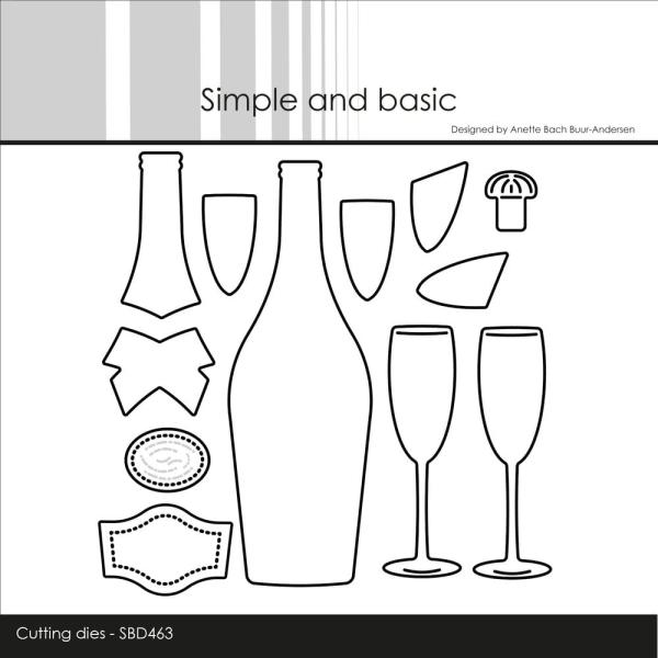 Simple and Basic - Stanzschablone "Champagne Bottle" Dies