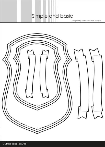 Simple and Basic - Stanzschablone "Sheild w/ Banner" Dies