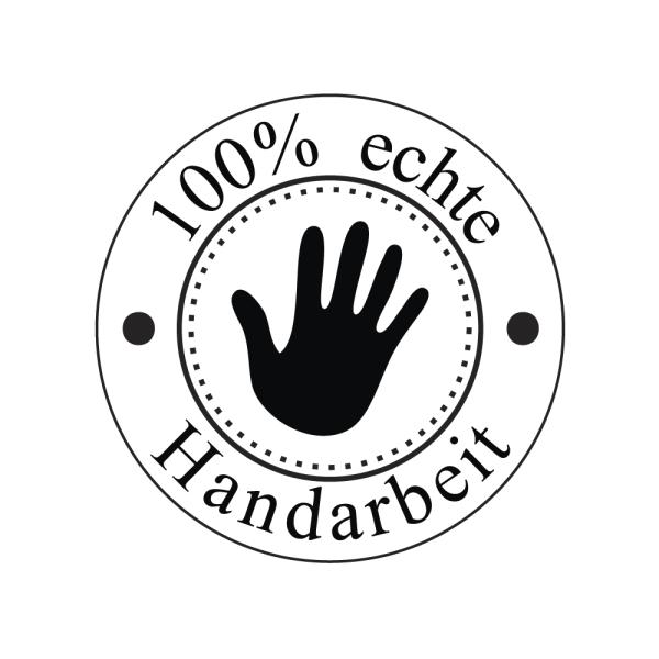 Holz-Stempel "Handarbeit" rund 3cm ø