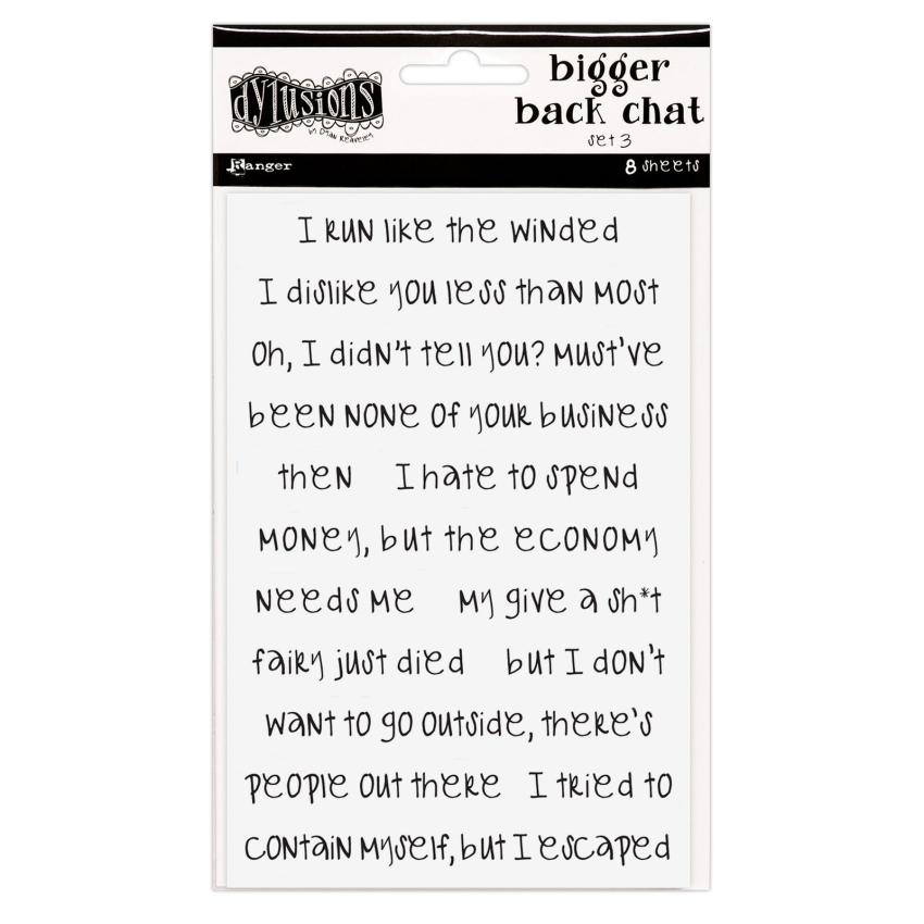 Ranger - Aufkleber "Bigger Back Chat White Set 3"