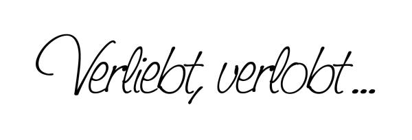 Holz-Stempel "Verliebt, verlobt..." 8x1,7 cm