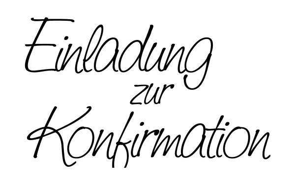 Holz-Stempel "Einladung zur Konfirmation" 6,8x4,2 cm