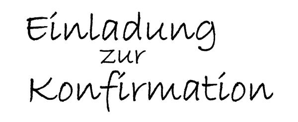 Holz-Stempel "Einladung zur Konfirmation" 6,8x2,8 cm