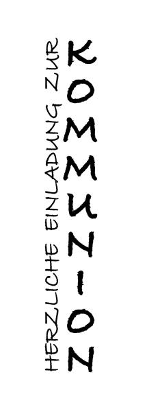 Holz-Stempel "Herzliche Einladung zur Kommunion" 1,7x9 cm