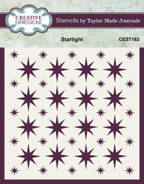 Creative Expressions - Schablone 6x8 Inch "Starlight" Stencil Design by Taylor Made Journals