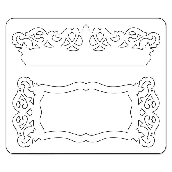 Sizzix - Stanzschablone "Label edge Scrollwork" Sizzlits Dies