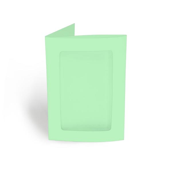 Passepartoutkarte rechteck 3-Fach DIN B6 in pastell grün