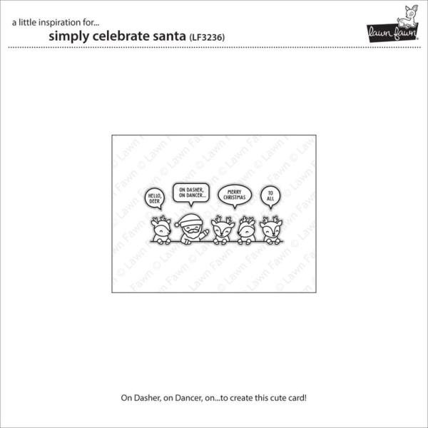 Lawn Fawn - Stempelset "Simply Celebrate Santa" Clear Stamps