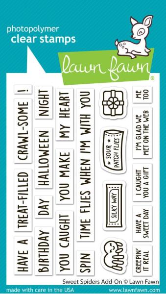 Lawn Fawn - Stempelset "Sweet Spiders" Clear Stamp Add-On