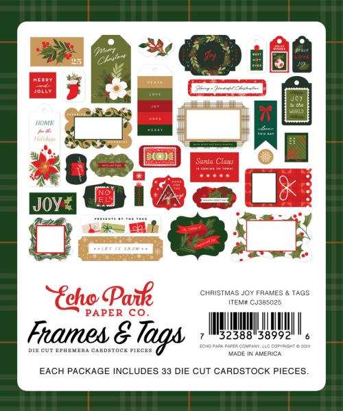 Echo Park - Stanzteile & Anhänger "Christmas Joy" Frames & Tags 