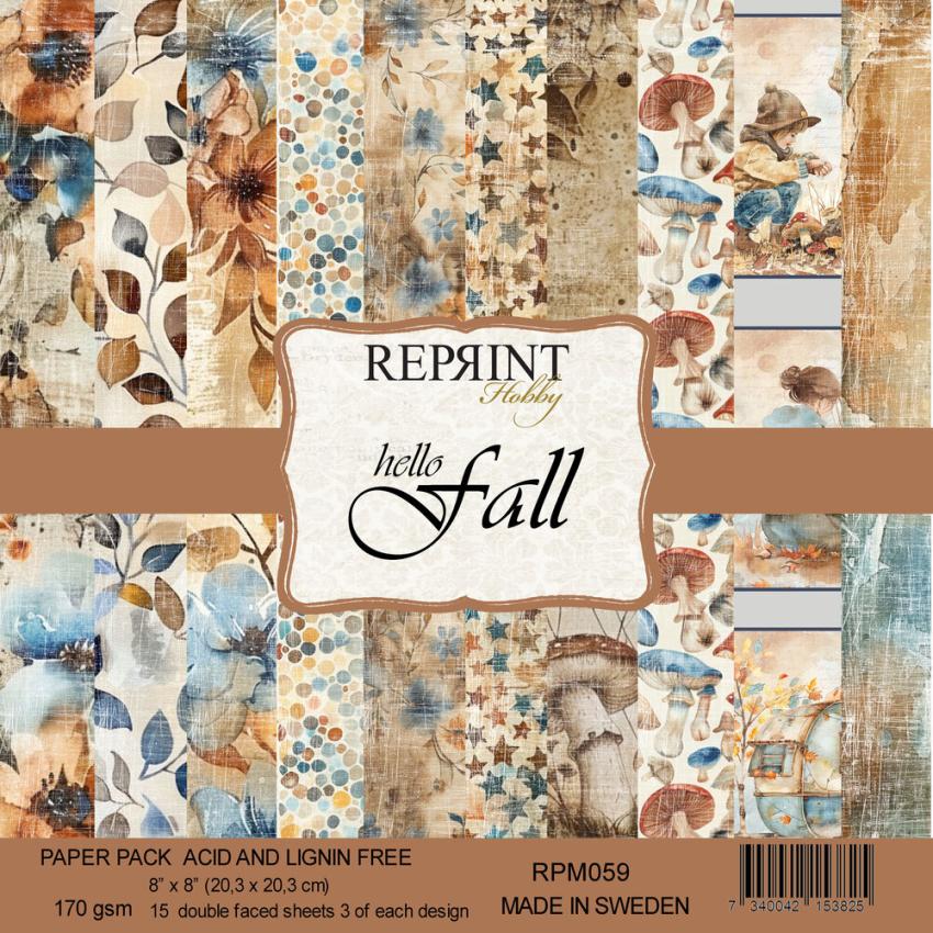 Reprint - Designpapier "Hello Fall" Paper Pack 8x8 Inch - 15 Bogen
