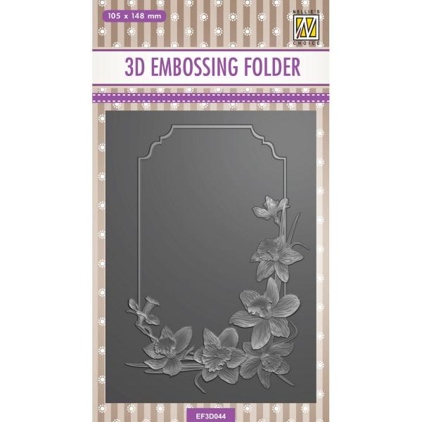 Nellie Snellen - Prägefolder "Flowers Daffodils" 3D Embossing Folder 
