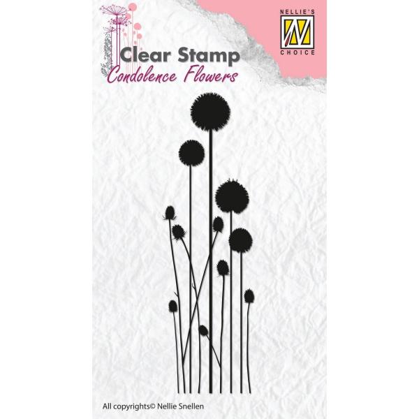 Nellie Snellen - Stempel "Flower-3" Clear Stamps Condoleance Flowers