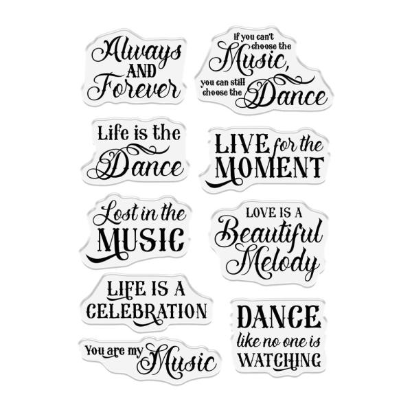 Crafters Companion - Stempelset "Life is the Dance" Clear Stamps Design by Sheena Douglass