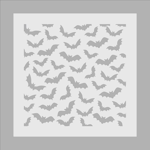 Crafters Companion - Schablone 8,5x8,5 Inch "Spooky Skies" Stencil
