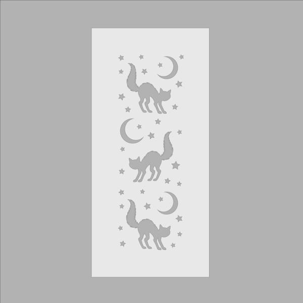 Crafters Companion - Schablone 8,5x8,5 Inch "Witching Night" Stencil