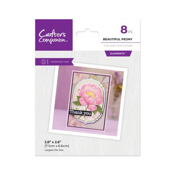 Crafters Companion - Stanzschablone "Beautiful Peony" Dies