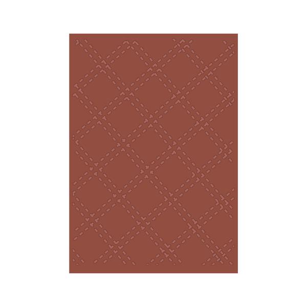 Crafters Companion - Prägefolder "Stitched Tartan" 2D Embossingfolder