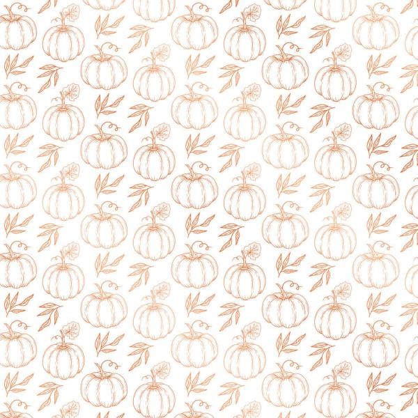 Crafters Companion "Pumpkin Spice Season" Luxury Foiled Acetate 12x12 Inch - 12 Bogen 