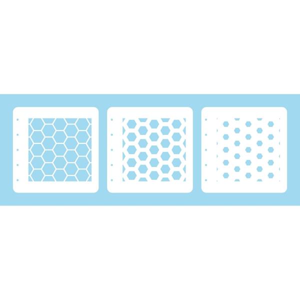 Nellie Snellen - Schablone "Honeycomb" Stencils for Magnetic Colouring - Layered Stencil
