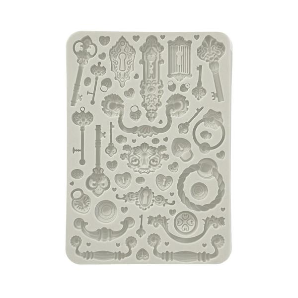 Stamperia - Gießform A5 "Keys Handles and Locks" Soft Mould 