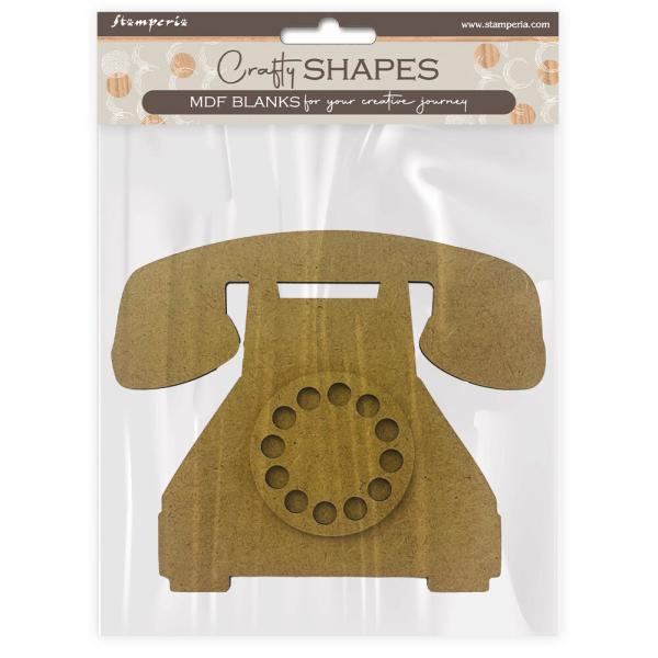 Stamperia - Holzteile "Telephone" MDF Crafty Shapes Blanks