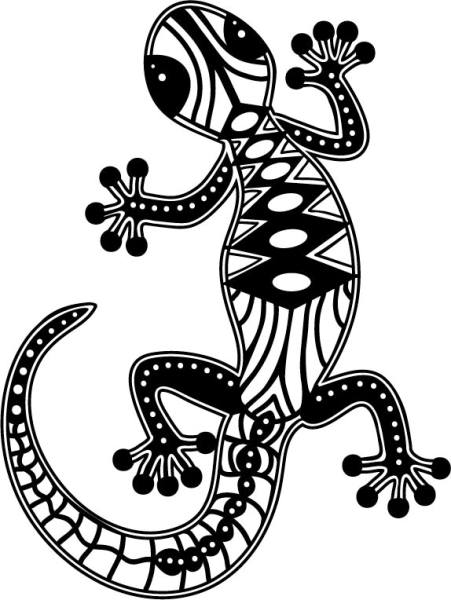 Marabu Silhouette-Schablone DIN A4 (mittel) "Climbing Gecko"