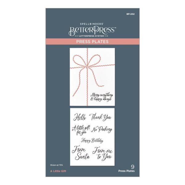 Spellbinders - Buchdrucktechnik "A Little Gift" BetterPress Plate