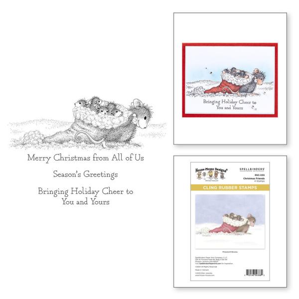 Spellbinders - Gummistempel Set "Christmas Friends" Cling Stamp