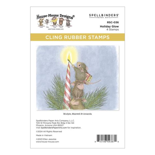 Spellbinders - Gummistempel Set "Holiday Glow" Cling Stamp