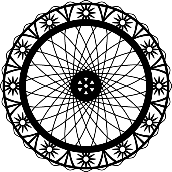 Marabu Silhouette-Schablone 30x30 (groß) "Wheel of Flowers"