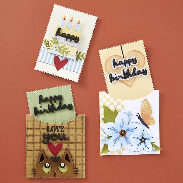 Spellbinders - Stempelset & Stanzschablone & Schablone "I Want It All! Bundle" Clear Stamps & Dies & Stencil Bundl