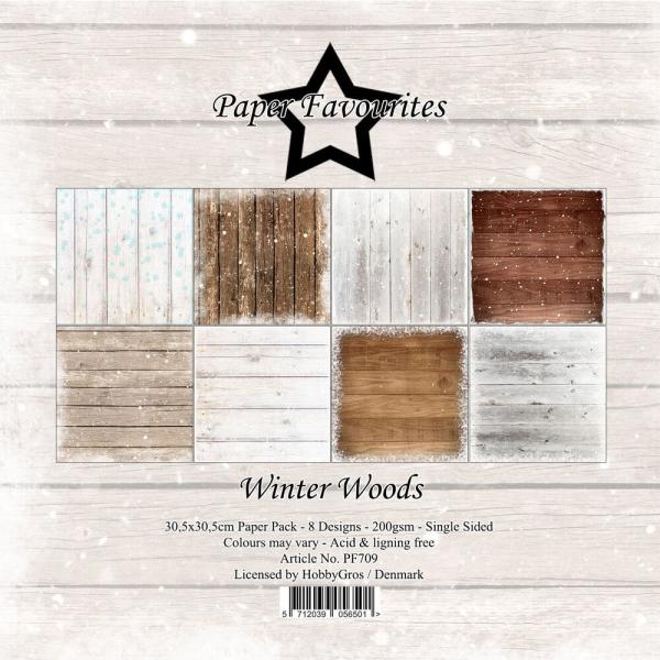 Paper Favourites - Designpapier "Winter Woods" Paper Pack 12x12 Inch 8 Bogen