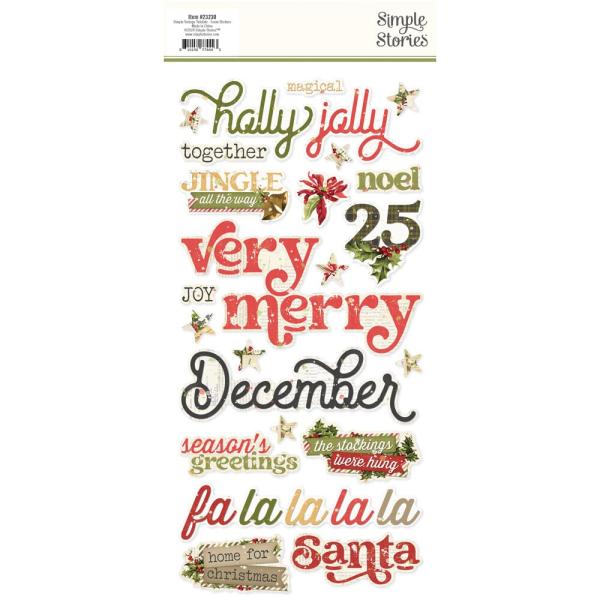 Simple Stories - Aufkleber "Simple Vintage Yuletide" Foam Sticker