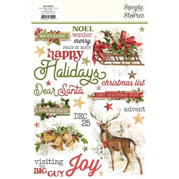 Simple Stories - Transfer Sticker "Simple Vintage Yuletide" Rub Ons