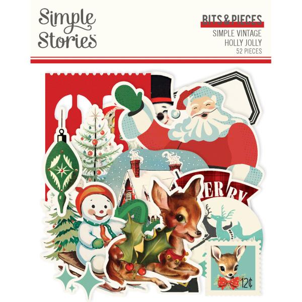 Simple Stories - Stanzteile "Simple Vintage Holly Jolly" Bits & Pieces 