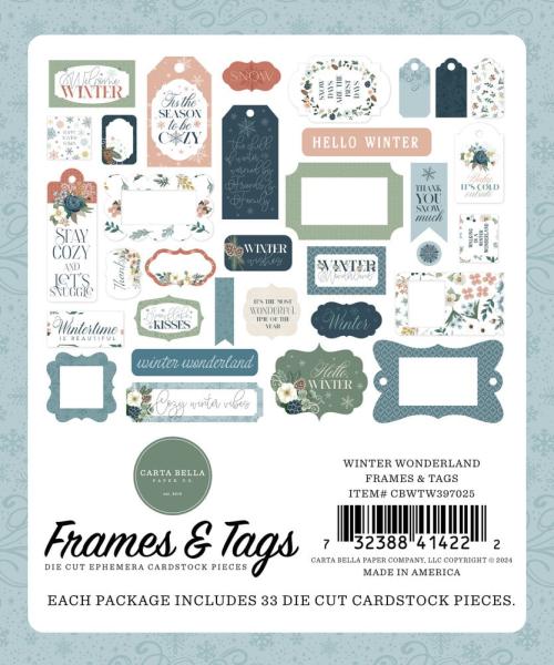 Carta Bella "Winter Wonderland" Frames & Tags