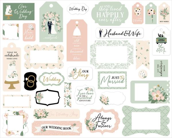 Echo Park - Stanzteile & Anhänger "Marry Me" Frames & Tags 
