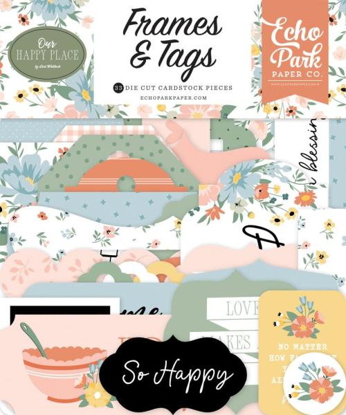 Echo Park - Stanzteile & Anhänger "Our Happy Place" Frames & Tags 