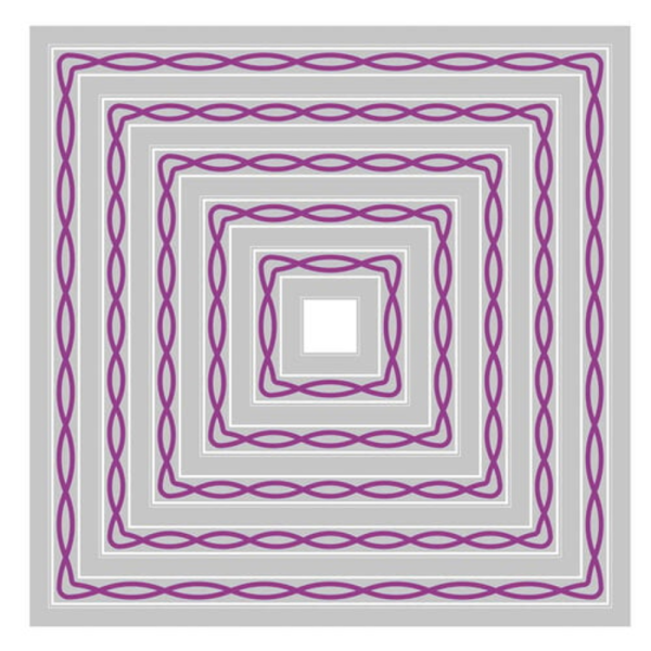 Sizzix - Stanzschablone "Fanciful, Yvette Interlaced Squares" Framelits Craft Dies Design by Stacey Park