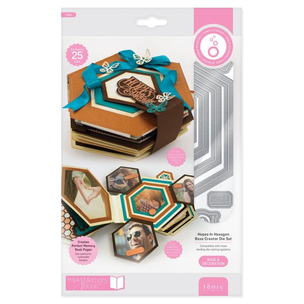 Tonic Studios - Stanzschablone "Hopes in hexagon" Dies 