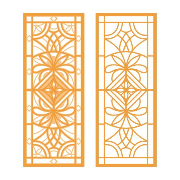 Tonic Studios - Stanzschablone "stained glass window strip Delicate decoration" Dies 